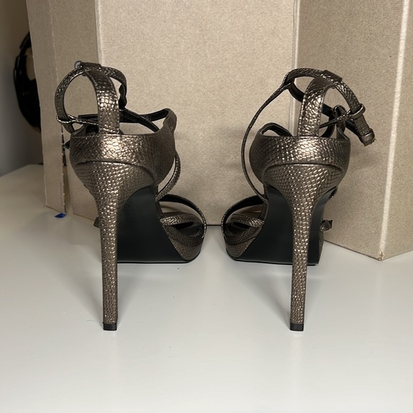 Calvin Klein Silver Gray Stiletto High Heels Strappy - Picture 5 of 9